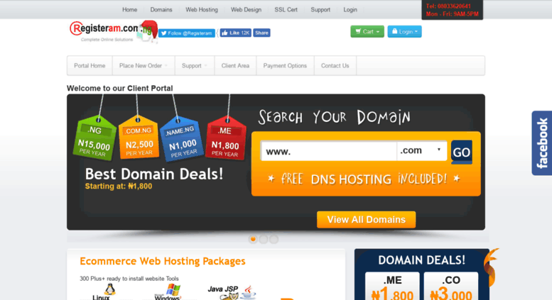 registeram - best web hosting companies in nigeria